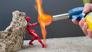 Epic Stop Motion Showdown ⚔️ Dummy 13 Fights the Flames