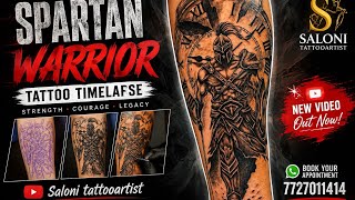 Spartan tattoo | warrior tattoo | arm tattoo | tattoo for boy | Saloni tattooartist | tattoobaba