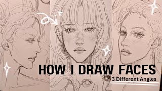 How I draw faces-female version! 🌻🍃