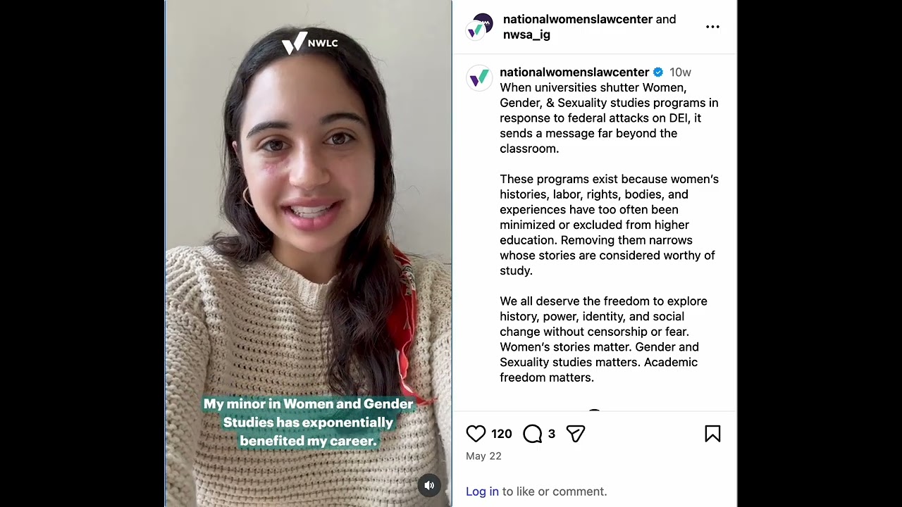 National Women's Law Center IG video on WGS degrees