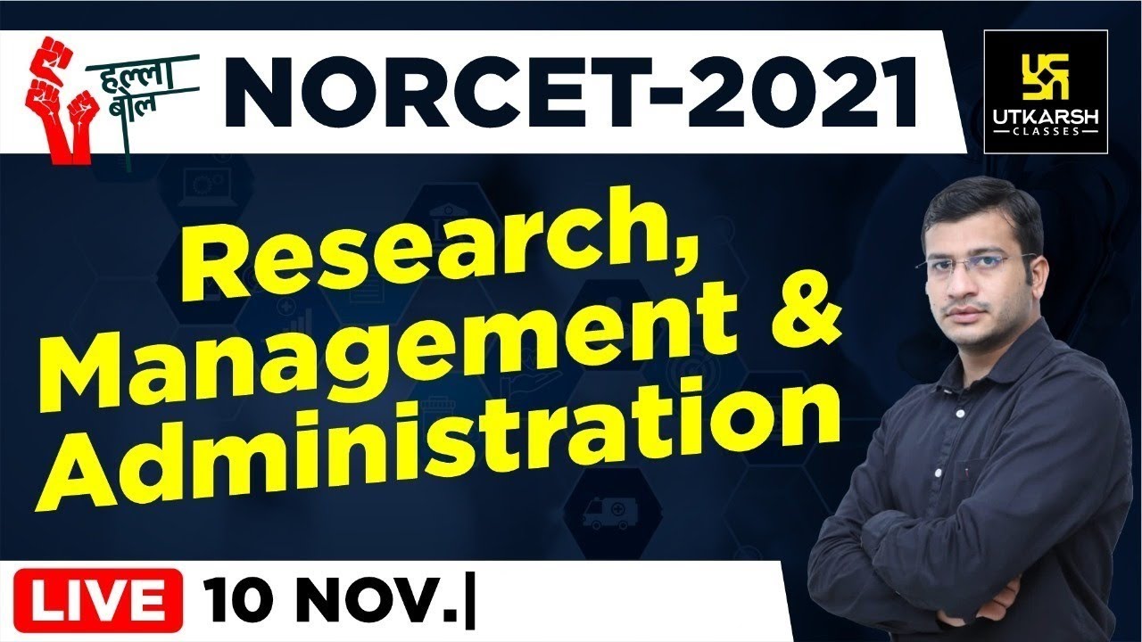 Research, Management & Administration || Important Questions || NORCET || AIIMS  ||By Siddharth sir