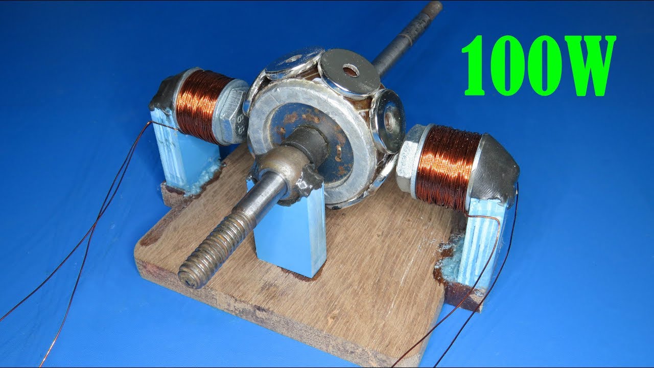 How to make 100W Generator low RPM - YouTube