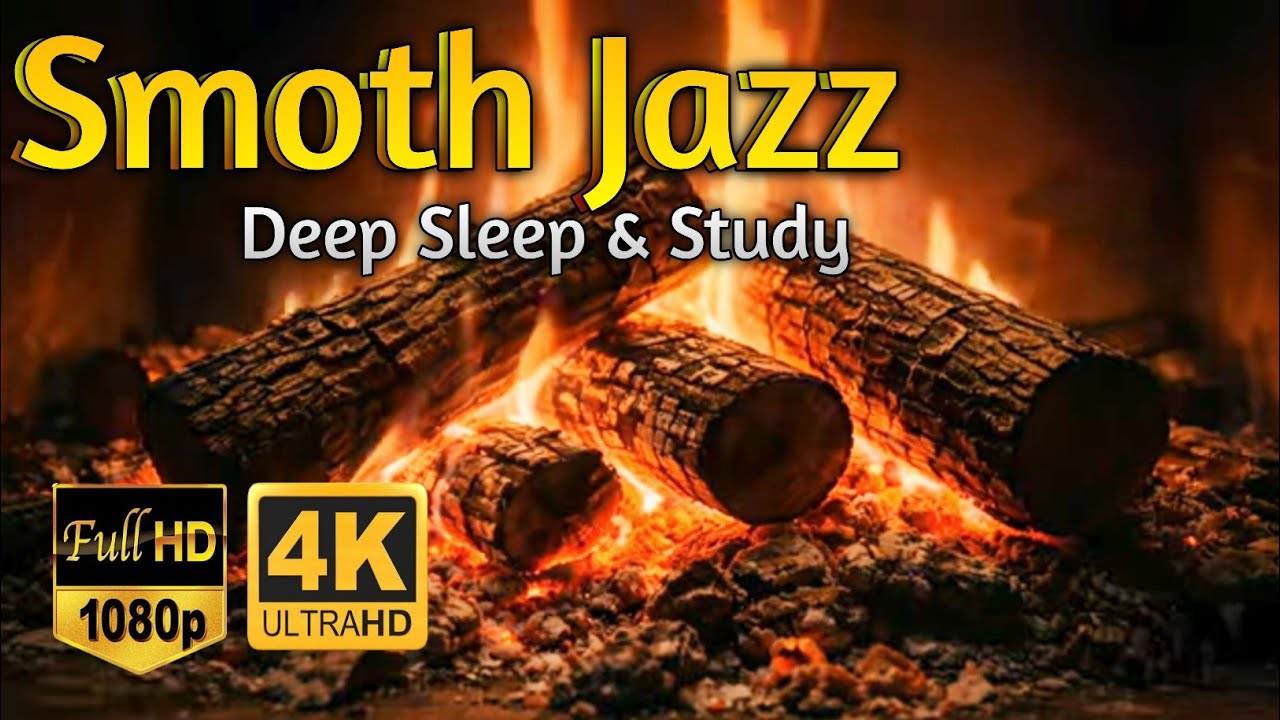 🔥The Best Fireplace Jazz for Evening Relaxation 🔥 Cozy & Smooth | 4K