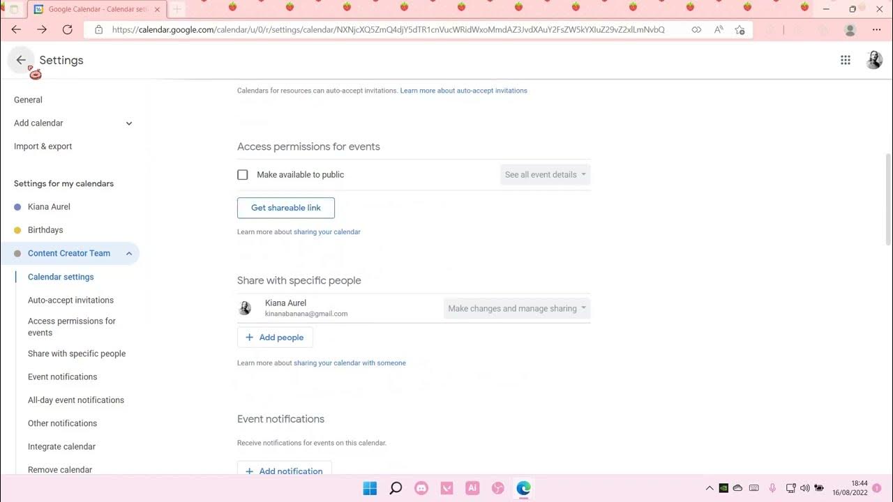 Creating A Google Shared Calendar