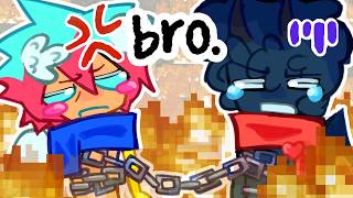 minecraft but we're CHAINED TOGETHER