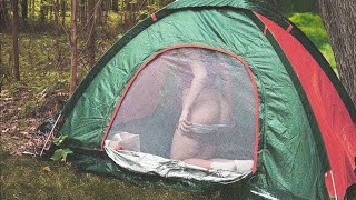  Relaxing Forest Camping in a Ready Inflatable Tent | Peaceful Nature Escape
