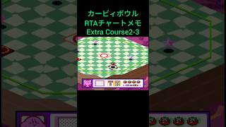 カービィボウル【EX2-3】 RTAチャートメモ_Extra Courses Any Medals #Shorts