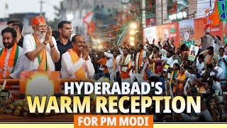 LIVE: PM Modi's marvellous road show in Malkajgiri, Hyderabad in Telangana