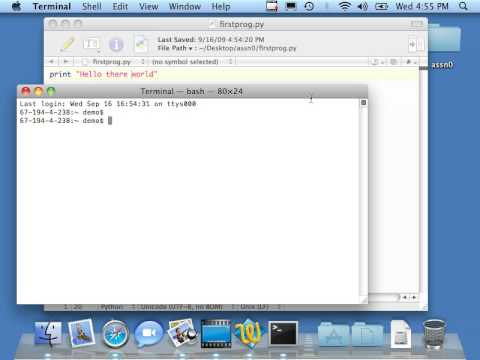 Macintosh: Using TextWrangler to Develop Python Programs