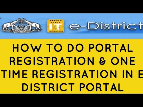 HOW TO DO PORTAL REGISTRATION IN E DISTRICT PORTAL FOR ONLINE APPLICATION MALAYALAM STEP 1