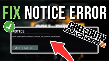 How To Fix Black Ops 6 NOTICE New Update Available Error - Full Tutorial