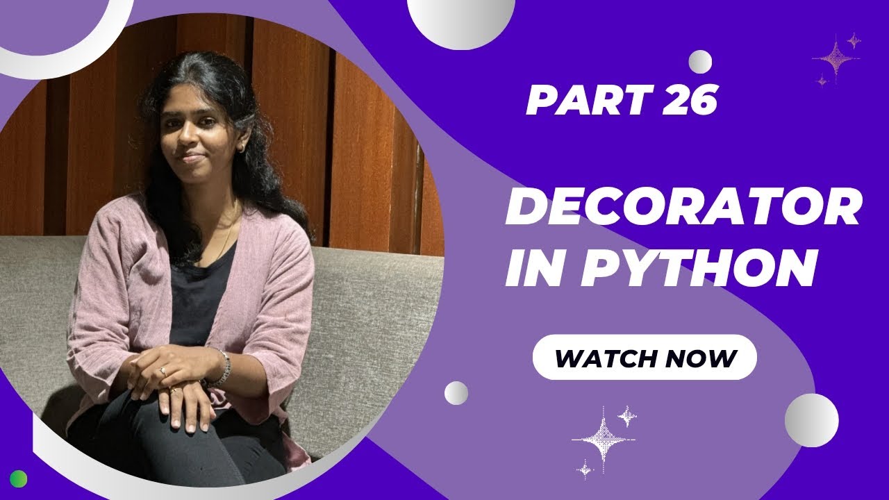 🎥 Python Tutorial Part 26: Decorators in Python - YouTube