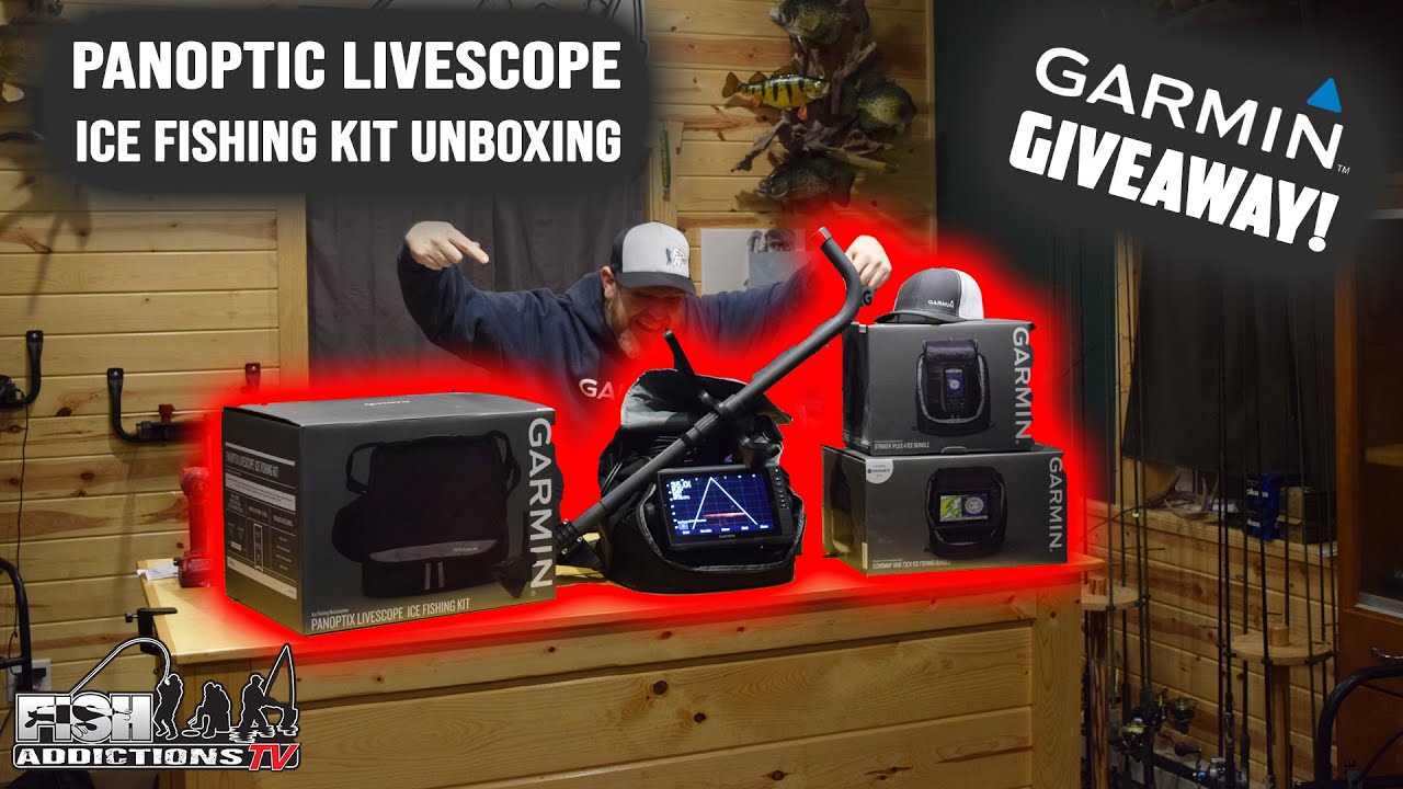 INSANE GARMIN LIVESCOPE GIVEAWAY**  Ice Fishing From Boat To Ice 