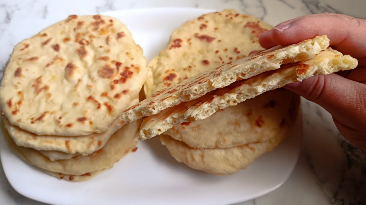 🧀Naan pufos cu cascaval- gata in cateva minute!