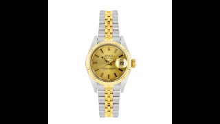Rolex Datejust 26Mm Champagne Date Bi-Metal Jubilee 69173 - 1995