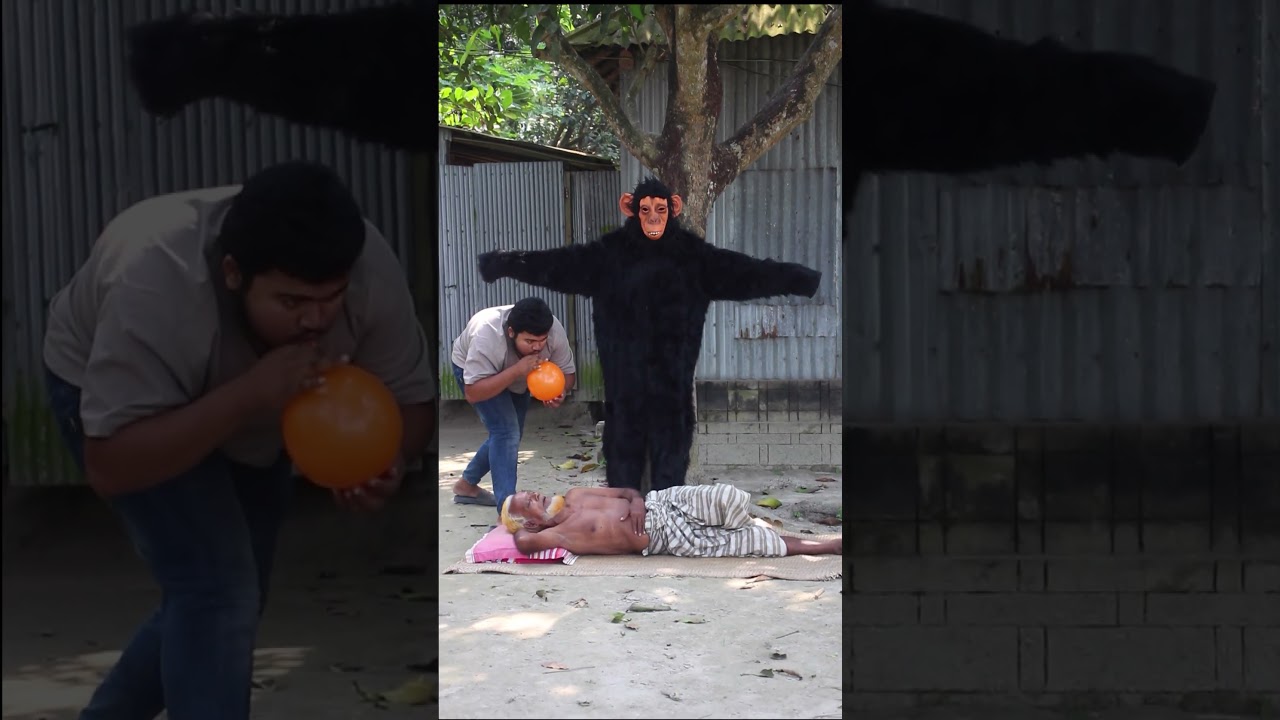 You Won’t Believe Grandpa’s Reaction to a Fake Gorilla Prank!