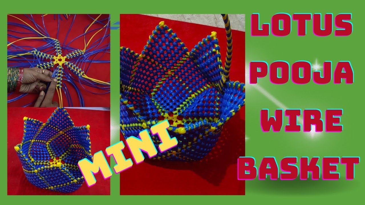 Lotus Pooja wire basket/ #wirekoodaiweavingintamil /Mini Lotus 🪷 Pooja koodai pooduvathu eppidi
