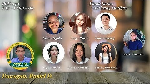 PED 030 : Plank Exercise "Matirang Matibay"