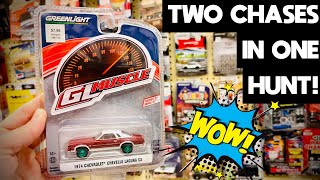 WE ARE BACK ON THE HUNT AND I FOUND TWO MORE GREENLIGHT COLLECTIBLES CHASE CARS ONE IS REALLY COOL