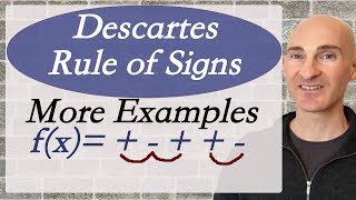 Descartes Rule of Signs to Determine Number of Positive & Negative Zeros