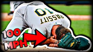 Chris Bassitt Carted Off Field After 100 MPH Line Drive To The Head 😳