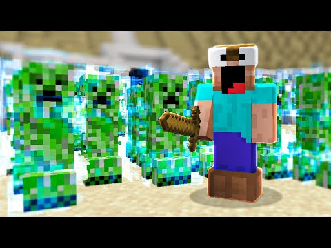 i gave 100 players 1,000 creeper eggs and this happened..