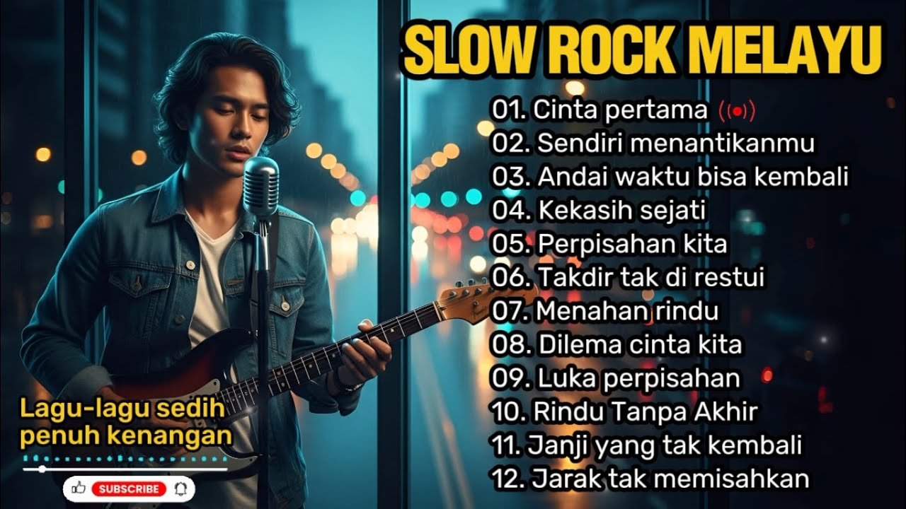 SLOW ROCK MELAYU PALING MENYAYAT HATI 😭 | Teman saat santai, kerja dan perjalanan | Cinta Pertama 💔
