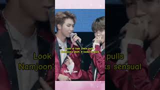 Naughty Jimin flirting with Namjoon but Namjoon knows how to flirt back #bts #jimin #minimoni