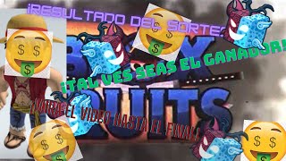 RESULTADO DEL SORTEO POR LA FRUTA SPIRIT!! /🤑👻/ TALVES SEAS EL GANADOR! MIRA EL VIDEO HASTA EL FINAL