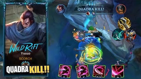 WHY ENEMIES HATE YASUO? ( QUADRA KILL ) OP BUILD & RUNES WILD RIFT