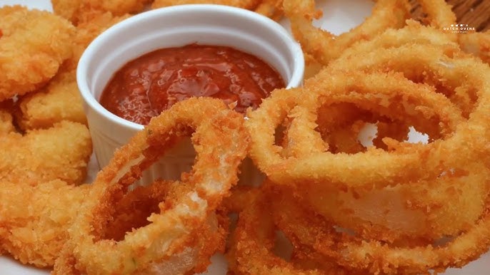 Air Fryer Frozen Onion Rings with Bloomin Onion Sauce - 40 Aprons