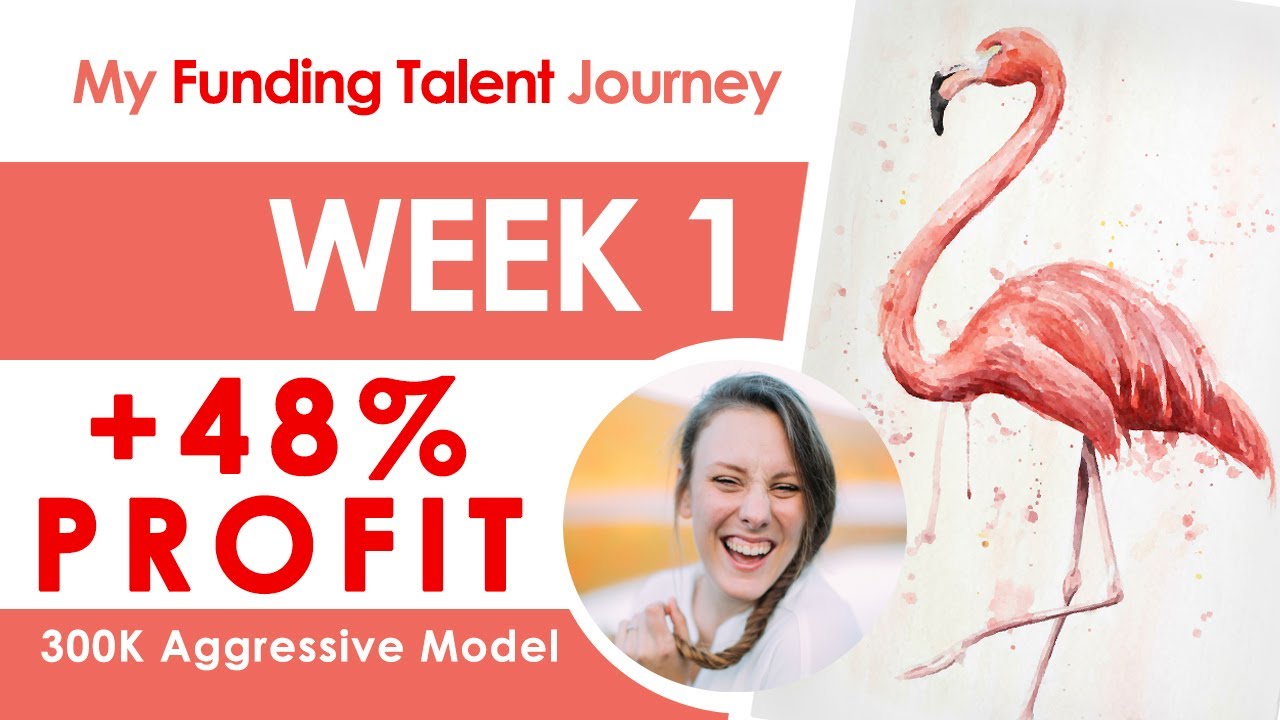 My Funding Talent Journey - Week 1 (300K Aggressive) - 48% Profit! Insane!