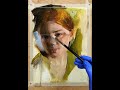 Oil portrait sketch time lapse