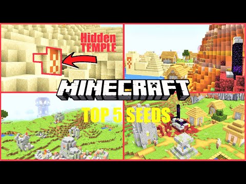 Minecraft JAVA Edition - TOP 5 BEST SEEDS ! Ruined Portal, Hidden Temple & More | 1.16.1