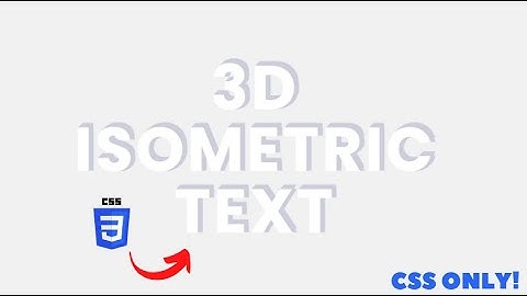 3D Isometric Text Effect CSS Only || CSS Tips and Tricks