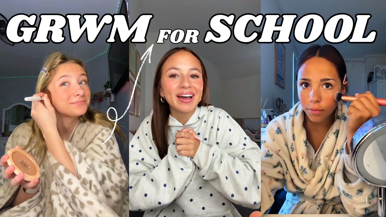 GRWM для школы ☁️📝 Эстетические утренние ритуалы /🎀Подборка из TikTok