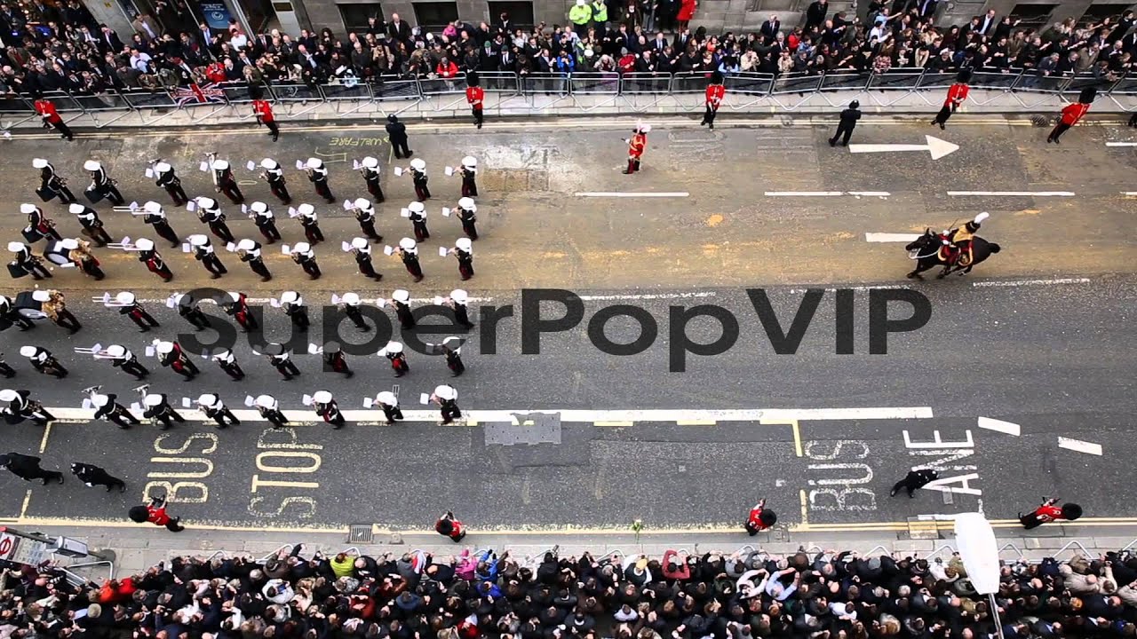 The funeral cortege carrying the body of former British P... YouTube
