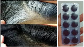 Gray Hair Turn To Black Hair Naturally Permanently with Charcoal Powder // Gray hair natural dye