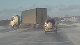 Truck Crash Causes Head on Collision