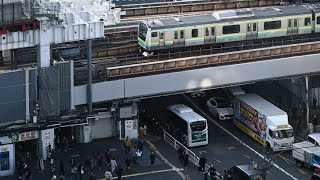 「遂に房総色のE233系が登場‼️」E233系マリC1編成(元T71編成) TK出場回送 回8387M 渋谷通過