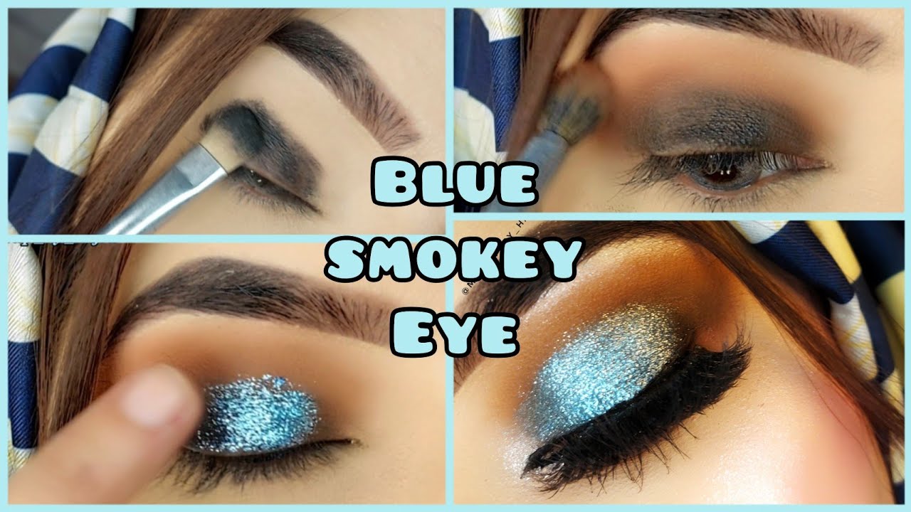 Navy Blue smokey eye makeup tutorial | Step by step easy makeup ...