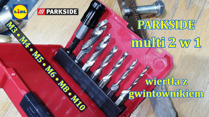 YouTube Parkside 15 AND TESTING DRILL TAP SET BIT A1 - PBSS BIT