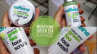 Mcaffeine naked detox green tea skincare range || Honest review + Try on + Live results
