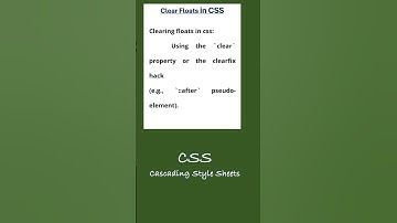 How to Clear Floats in CSS (Quick Guide) #cssforbeginners  #shorts  #viralshorts