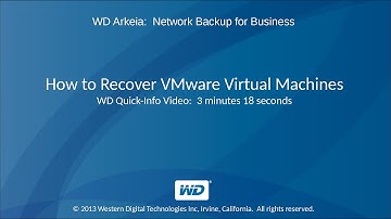 WD Arkeia: How to Recover VMware Virtual Machines