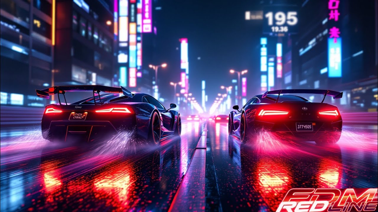 EDM REDLINE ⚡ Neon Night Racing | High BPM • Heavy Bass • Night Drive EDM