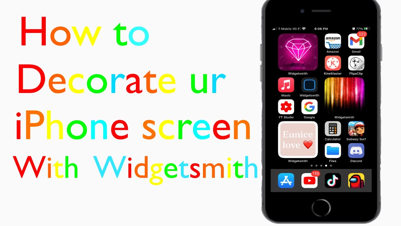 How to decorate ur iPhone 📱 screen using widget smith - YouTube