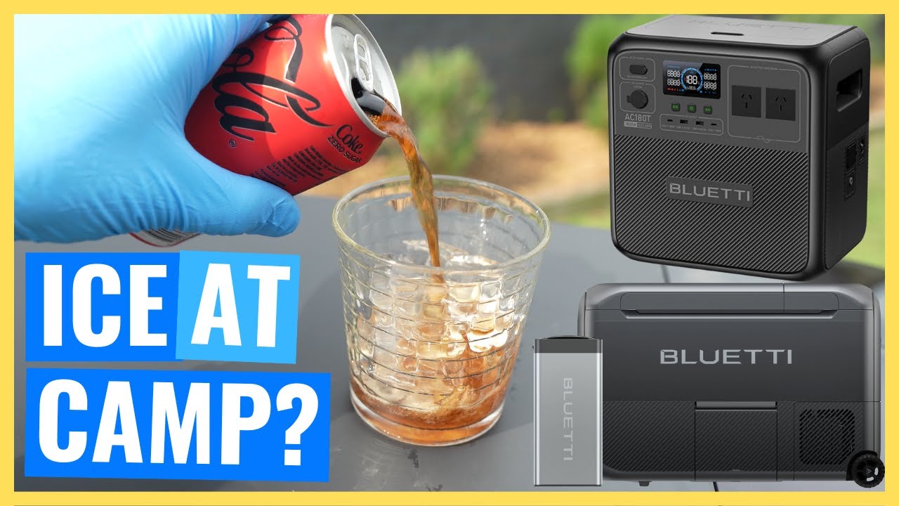 Bluetti AC180T Portable Power Station & MultiCooler Fridge Review ICE CUBES at CAMP???