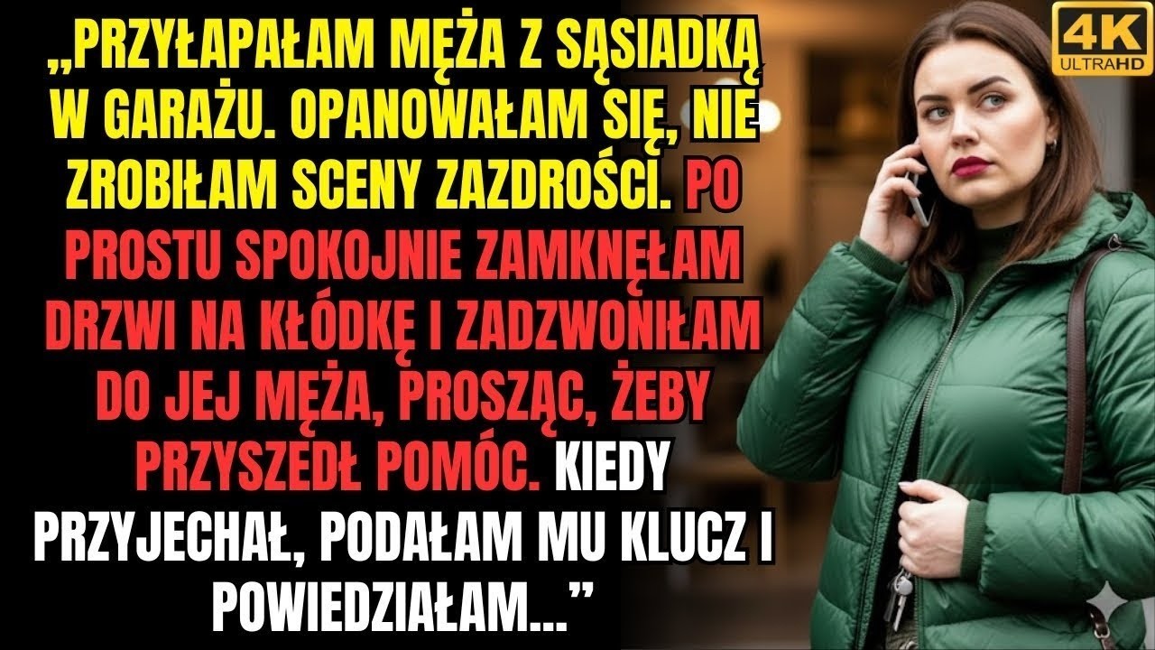 „Przyłapałam męża z sąsiadką w garażu  Ale zamiast histerii, zamknęłam tę parę na kłódkę i