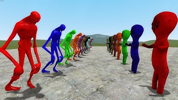 SCP-096 ALL COLORS VS SCP-173 ALL COLORS in Garry
